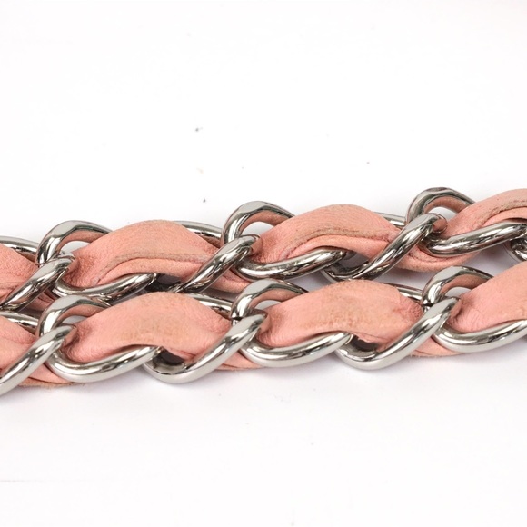 Authentic Chanel Tweed W Flap Pink Quilted Shoulder Bag/ Barbie Pink Chanel - Picture 13 of 16